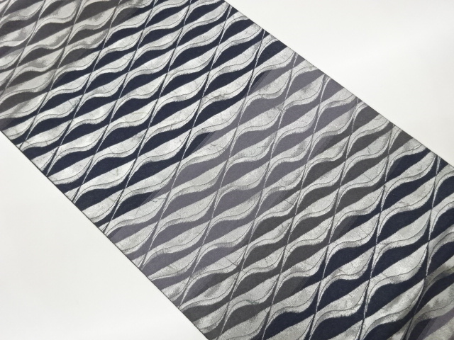 幾何学模様織出し袋帯